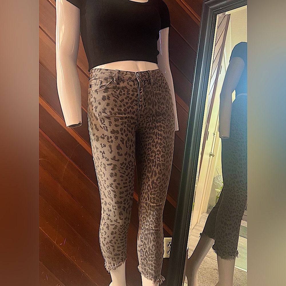 Leopard Print Jeans - image 1
